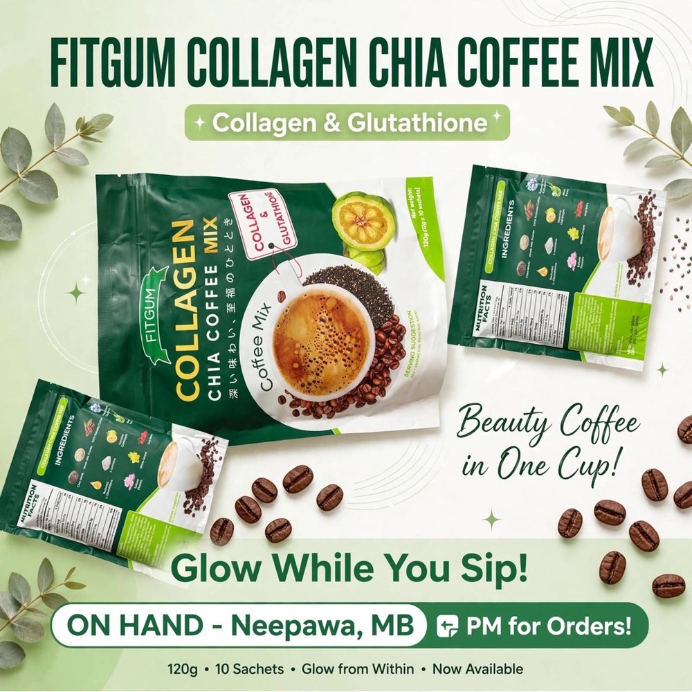 Collagen Chia Coffee Mix - Green (Collagen & Glutathione)